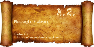 Melegh Ruben névjegykártya